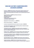 SCM 3301 UH TEST 3 QUESTIONS WITH ACCURATE ANSWERS