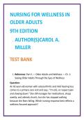 2026 NGN NCLEX Test Bank for Nursing for Wellness in Older Adults 9th Edition by Carol A&period; Miller &vert; MCQs Rationales Clinical Judgment