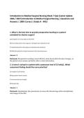 Introduction to Medical Surgical Nursing Week 7 Quiz &lpar;Latest Update 2026 &sol; 2027&rpar; Introduction to Medical Surgical Nursing &vert; Questions and Answers &vert; 100&percnt; Correct &vert; Grade A - WCUIntroduction to Medical Surgical Nursing Week 7 Quiz &lpar;Latest Update 2026 &sol; 2027