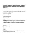Week 6 Quiz&colon; Introduction to Medical Surgical Nursing Introduction to Medical Surgical Nursing &vert; Questions and Answers &vert; 100&percnt; Correct &vert; Grade A - WCU