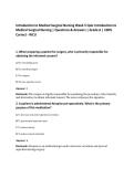 Introduction to Medical Surgical Nursing Week 5 Quiz Introduction to Medical Surgical Nursing &vert; Questions & Answers &vert; Grade A &vert; 100&percnt; Correct - WCU