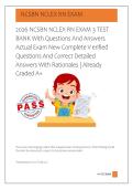 2026 NCSBN NCLEX RN EXAM 1 TEST BANK With Questions And Answers Actual Exam New Complete V erified Questions And Correct Detailed Answers With Rationales &vert; Already Graded A&plus;