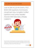 2026 NCSBN NCLEX RN EXAM 4 TEST  BANK With Questions And Answers  Actual Exam New Complete V erified  Questions And Correct Detailed  Answers With Rationales &vert; Already  Graded A&plus; 