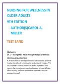 2026 NGN NCLEX Test Bank for Nursing for Wellness in Older Adults 9th Edition by Carol A&period; Miller &vert; MCQs Rationales Clinical Judgment
