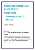 2026 NGN NCLEX Test Bank for Nursing for Wellness in Older Adults 9th Edition by Carol A&period; Miller &vert; MCQs Rationales Clinical Judgment