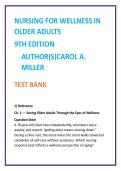 2026 NGN NCLEX Test Bank for Nursing for Wellness in Older Adults 9th Edition by Carol A&period; Miller &vert; MCQs Rationales Clinical Judgment
