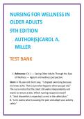 2026 NGN NCLEX Test Bank for Nursing for Wellness in Older Adults 9th Edition by Carol A&period; Miller &vert; MCQs Rationales Clinical Judgment