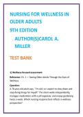2026 NGN NCLEX Test Bank for Nursing for Wellness in Older Adults 9th Edition by Carol A&period; Miller &vert; MCQs Rationales Clinical Judgment
