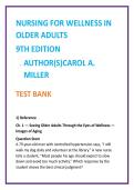 2026 NGN NCLEX Test Bank for Nursing for Wellness in Older Adults 9th Edition by Carol A&period; Miller &vert; MCQs Rationales Clinical Judgment
