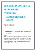 2026 NGN NCLEX Test Bank for Nursing for Wellness in Older Adults 9th Edition by Carol A&period; Miller &vert; MCQs Rationales Clinical Judgment
