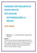 2026 NGN NCLEX Test Bank for Nursing for Wellness in Older Adults 9th Edition by Carol A&period; Miller &vert; MCQs Rationales Clinical Judgment