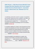 CEM 100 Exam 1 &vert;&vert; Most Recent Exam 2026-2027 Actual  Complete Real Exam Questions And Correct Answers  &lpar;Verified Answers&rpar; Already Graded A&plus; &vert; Guaranteed   Success &vert; Newest Exam&vert; Just  Released&excl;&excl; Ace Your  Grades&period;