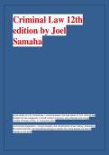 Criminal Law 12th  edition by Joel  Samaha