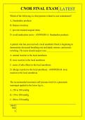 CNOR FINAL EXAM QUESTIONS AND ANSWERS 2026