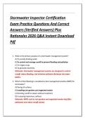 Stormwater Inspector Certification  Exam Practice Questions And Correct  Answers &lpar;Verified Answers&rpar; Plus  Rationales 2026 Q&A Instant Download  Pdf 