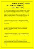 ELEMENTARY  EDUCATION CONTENT  TEST 305 EXAM QUESTIONS AND ANSWERS 2026