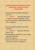 UTA NURS 5338 Urgent Emergencies Across the  Lifespan Exam &ndash;University of Texas at  Arlington College