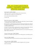 PHIL 447 EXAM QUESTIONS & CORRECT ANSWERS GRADE A&plus; UPDATED 2026&sol;2027