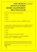 NEW MEXICO  MANUFACTURED  HOMES SALESPERSON  PRACTICE EXAM  QUESTIONS AND ANSWERS 2026