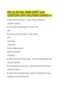 MN 553 ACTUAL EXAM SCRIPT 2026 QUESTIONS WITH SOLUTIONS GRADED A&plus;