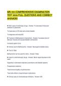 MN 553 COMPREHENSIVE EXAMINATION TEST 2026 FULL QUESTIONS AND CORRECT ANSWERS