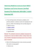 Veterinary Medicine Licensure Exam NAVLE  Questions and Correct Answers &lpar;Verified  Answers&rpar; Plus Rationales 2026 Q&A &vert; Instant  Download Pdf 