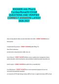NSG6005 Adv Pharm Cardiac-Rena-l GI EXAM QUESTIONS AND VERIFIED CORRECT ANSWERS LATEST 2026-2027&period;