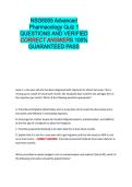 NSG6005 Advanced Pharmacology Quiz 1 QUESTIONS AND VERIFIED CORRECT ANSWERS 100- GUARANTEEDCPASS&period;