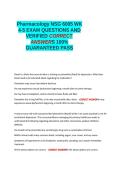 Pharmacology NSG 6005 WK 4-5 EXAM LATEST QUESTIONS AND VERIFIED CORRECT ANSWERS 100- GUARANTEE PASS&period;