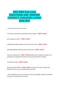 NSG 6005 final exam QUESTIONS AND VERIFIED CORRECT ANSWERS LATEST 2026-2027&period;
