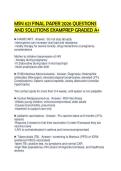 MSN 621 FINAL PAPER 2026 QUESTIONS AND SOLUTIONS EXAMPREP GRADED A&plus;