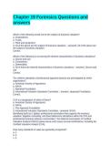 Chapter 19 Forensics Questions and answers
