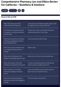Comprehensive Pharmacy Law And Ethics Review For California &ndash; Questions & Solutions