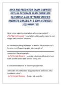 APEA PRE-PREDICTOR EXAM &vert; NEWEST  ACTUAL ACCURATE EXAM COMPLETE  QUESTIONS AND DETAILED VERIFIED  ANSWERS GRADED A&plus; &vert; 100&percnt; VERIFIED &vert;  2025 UPDATE&excl;&excl;