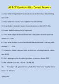 AZ ROCK Exam Questions With Correct Solutions