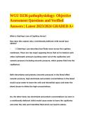 WGU D236 pathophysiology Objective Assessment Questions and Verified Answers  Latest 2023-2024 GRADED A