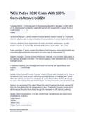 WGU Patho D236 Exam With 100 Correct Answers 2023
