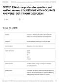 CESSWI EXAM&comma; comprehensive questions and verified answers &vert;&vert; QUESTIONS WITH ACCURATE ANSWERS &vert; GET IT RIGHT &vert;20252026&excl;