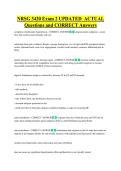 NRSG 3420 Exam 2 UPDATED  ACTUAL  Questions and CORRECT Answers 