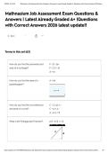 Mathnasium Job Assessment Exam Questions & Answers &vert; Latest Already Graded A&plus; &vert;Questions with Correct Answers 2026 latest update&excl;&excl;