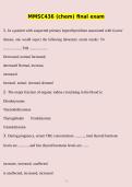 MMSC436 &lpar;chem&rpar; final exam Questions With Correct Answers