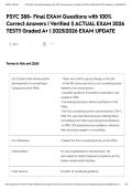 PSYC 388- Final EXAM Questions with 100&percnt; Correct Answers &vert; Verified &vert;&vert; ACTUAL EXAM 2026 TEST&excl;&excl; Graded A&plus; &vert; 2025&vert;2026 EXAM UPDATE