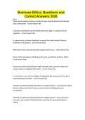 Business Ethics Questions and Correct Answers 2026