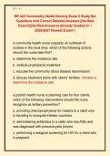 NR 442 Community Health Nursing Exam 2 Study Set  Questions And Correct Detailed Answers &vert;&vert;Verified  Exam&excl;&excl;&vert;&vert;&lpar;Verified Answers&rpar; &vert;Already Graded A&plus; &sol;  2026&sol;2027 Newest Exam&excl;&excl;&excl; 