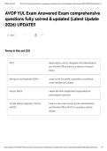 AVOP YUL Exam Answered Exam comprehensive questions fully solved & updated &lpar;Latest Update 2026&rpar; UPDATE&excl;&excl;