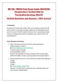 NR 546 &sol; NR546 Final Exam Guide 2025&sol;2026&colon; Chamberlain's Verified Q&A for Psychopharmacology &lpar;New&excl;&excl;&excl;&rpar; Verified Questions and Answers &vert; 100&percnt; Correct