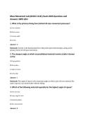 Mass Movement Lab &lpar;GEOG 1113L&rpar; Exam 2026 Questions and Answers 100&percnt; GSU