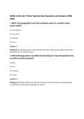 GEOG 1113L Lab 7&colon; River Systems Quiz Questions and Answers 100&percnt; PASS