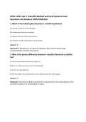 GEOL 1121L Lab 1&colon; Scientific Method and Earth Systems Exam Questions and Answers 100&percnt; PASS-GSU