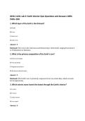 GEOL 1121L Lab 2&colon; Earth Interior Quiz Questions and Answers 100&percnt; PASS- GSU